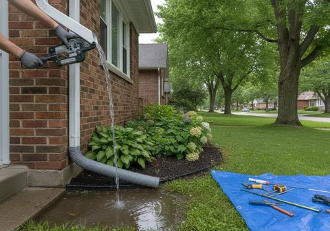 Downspout Installation & Discharge in Cambridge